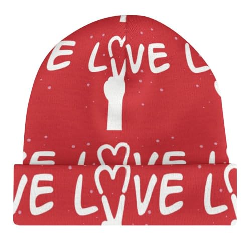 Tie Dye Peace Love Sign Pattern Kids Beanie Hat for for Girls Boys Children Cap Winter Knitted Chemo Cancer Headwear Accessories Gifts Decoration Black4