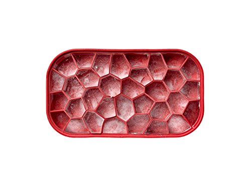Lékué Ice Box con tapa y bandeja, color rojo miniatura 4