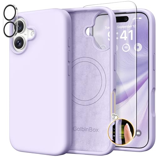 Image of GolbinBox Magnetic for iPhone 17 Case, Silicone Cover, Lavender