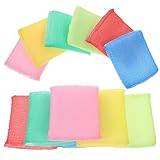 Kichvoe Estropajos para Limpiar Platos 12 Unidades, Esponjas para Cocina sin Rayas, Microfibra Absorbente, Surtido de 4 Colores, Esponjas de Nylon Flexibles para Utensilios y Superficies