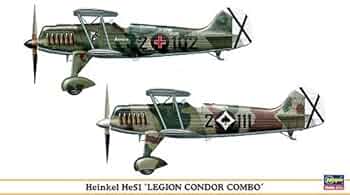 (未使用･未開封品)　ハセガワ 1/72 ドイツ空軍 He51B-1 &amp; Bf109E-3 コンドル軍団 プラモデル 02197 0pbj0lf 未使用・未開封品) ハセガワ 1/72 ドイツ空軍 He51B-1 & Bf109E