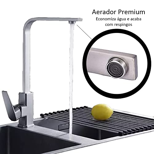 Torneira Monocomando De Cozinha Cromada Bica Movel Luxo