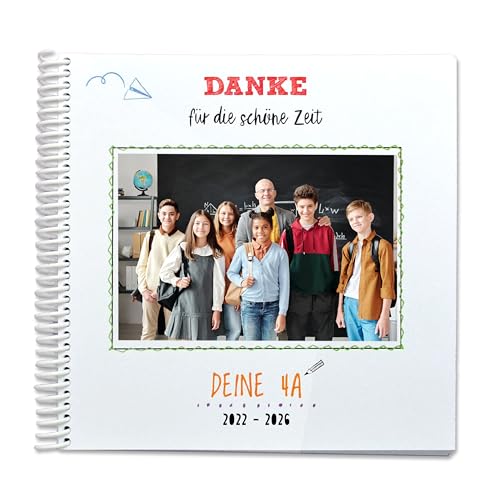 Abschiedsgeschenk Lehrer, Abschiedsbuch Lehrerin Grundschule Volkschule, Erinnerungsbuch zum Abschied Abschluss 4 Klasse, Klassenbuch für Lehrer Abschied, Geschenk Grundschullehrerin, Feenstaub