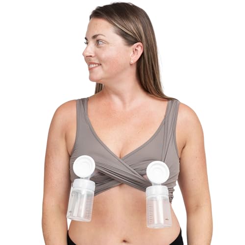 Image of Larken Hands Free Pumping Bra for Breastfeeding | Breast Pump - Maternity Bras for Pregnancy, Pumping & Nursing Bra in One
