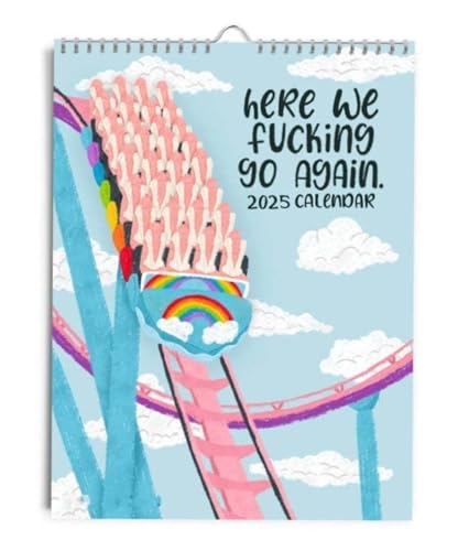 ZAbina C'est reparti for Un Putain de Calendrier 2025, Calendrier Mural Amusant à Suspendre for Mois 2025, planificateur de nouveauté, Bloc-Notes(1pcs)