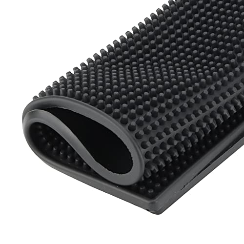 JOIKIT 3 PCS Rubber Bar Mat, 18 x 12 Inch Rubber Bar Service Mat, Non Slip Bar Spill Mat for Kitchen Coffee Shops, Restaurants, Black - Image 4