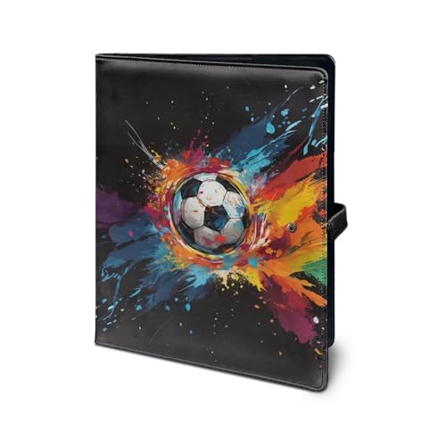 Vanideaoty Soccer Ball Clipboard Folder with Storage