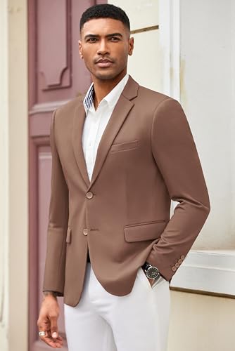 Image of COOFANDY Mens Casual Blazer Slim Fit Suit Jacket Lightweight Knit Sport Coat Two Button Blazer Jacket