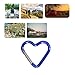 Greabuy 10pcs Heart Carabiner Clip Metal Buckle Spring Snap Hook Heavy Duty Carabiner for Camping Hiking Fishing Dog Leash Portable Spring Snap Hook Carabiner