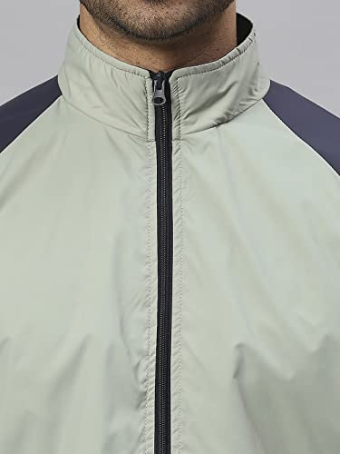 Image of Dennis Lingo Polyester Regular Fit Full Sleeves Men's Color Block Shell Jacket with 2 Pockets - Casual Winterwear for Men