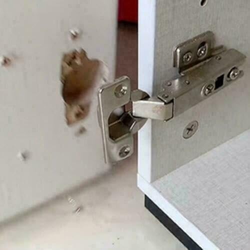 ZYNCUE Premium Edelstahl Scharnier-Reparaturplatte für verschiedene Möbeltypen (1 Stück)