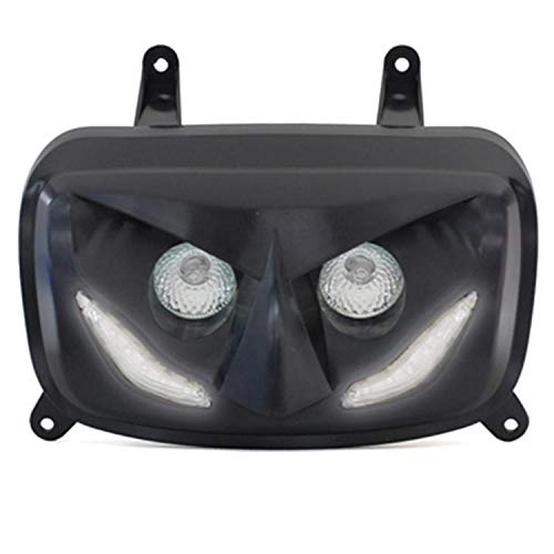 Double Optique rr8 REPLAY Noir pour MBK Booster et Yamaha Bws 2004 avec LEDs Blanches