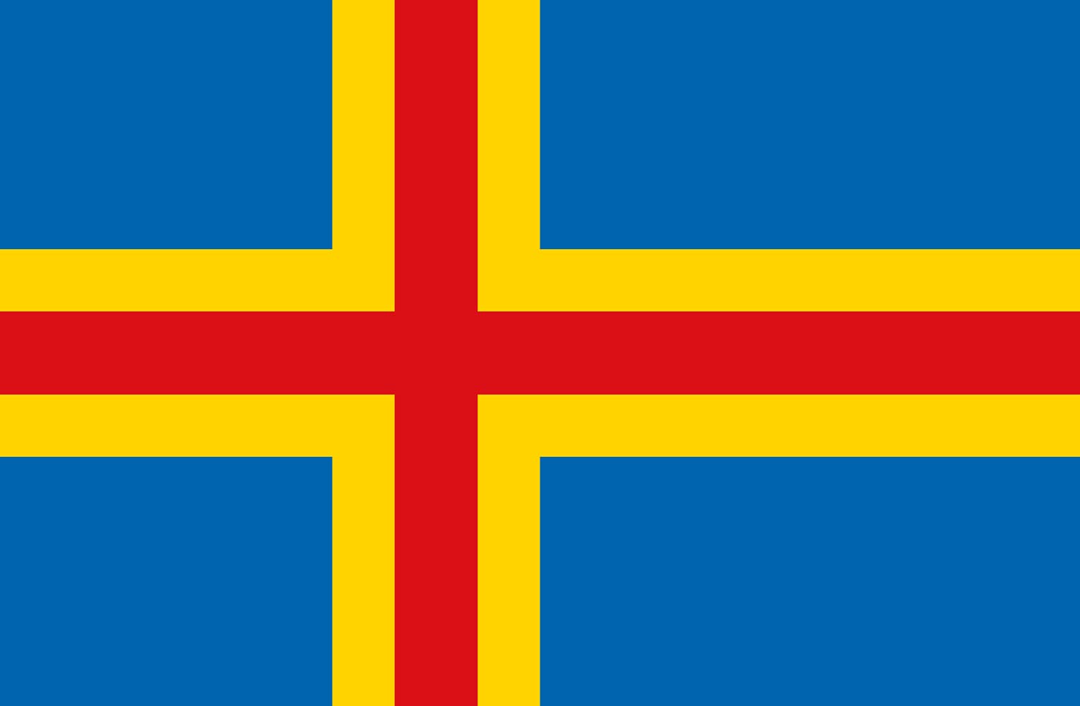 Drapeau Åland de qualité supérieure en maille durable 0.96m²