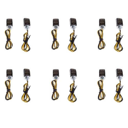 Clignotants LED moto noirs universels en lot de 12 mini feux de signalisation pour moto