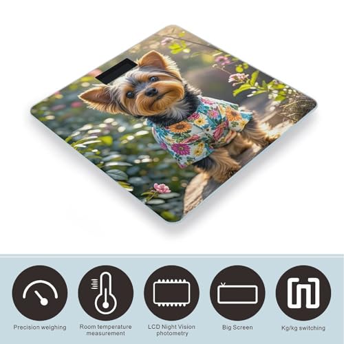 Báscula Digital para Baño Yorkie Floral Precisa miniatura 3