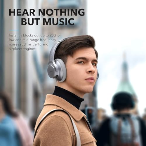 image for Soundcore Anker Life Q20 Hybrid Active Noise Cancelling Headphones, Wi