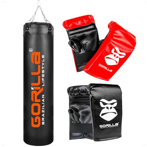 Saco de Boxe - Saco de Pancada Profissional 160cm + 02 Luvas Luva Bate Saco - Adulto e Infantil - Go