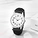 Imagen de JewelryWe Reloj Correa Trenzada Elástica: Relojes de Cuarzo Analógico Redondo Hombre y Mujer Esfera Escala de Números Arábigos Grandes Clara y Fácil de Leer
