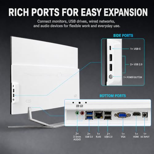 Image of All-in-one PC, 27 Curved FHD Screen, -5~15 Adjustable Display, Ultra Slim