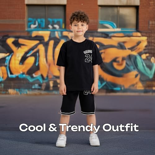 Image of Gold Class Kidswear Boys Summer Outfit Cotton T Shirt Short Trendy California Print Boys Casual Outfits