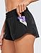 CRZ YOGA Women's Running Shorts Low Waisted 2.5
