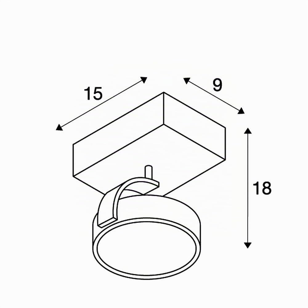 SLV KALU | Dimmbare Wand- und Deckenleuchte zur Beleuchtung innen, LED Strahler, dreh- und schwenkbar, LED Spot, Deckenstrahler, Decken-Lampen | einflammig, GU10, rund, schwarz, max. 75W