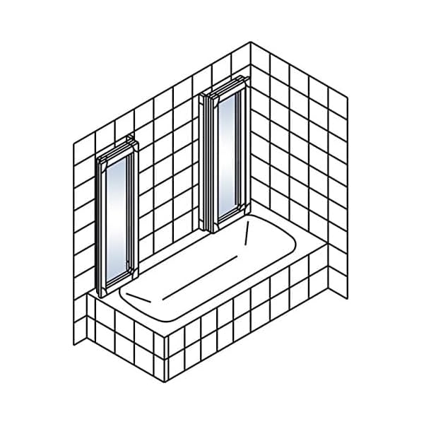 Schulte Duschabtrennung faltbar für Badewanne 70-80 cm, einfacher Aufbau, Kunstglas Softline hell, alunatur, langlebig, D1700 01 01 – Bild 6