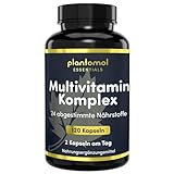 Multivitamin Tabletten hochdosiert - Mikronährstoffe & Mineralstoffe Komplex & Multi-Vitamin Kapseln - A-Z Vitamine - All in One Supplements - 2 Monatsvorrat - plantomol® Essentials