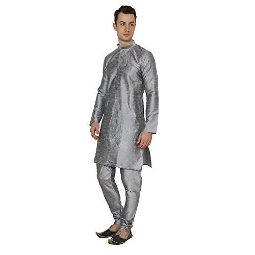 Image of Royal Kurta Men's Cotton Silk Plain Solid Long Only Kurta