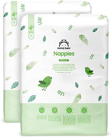 Amazon Brand - Mama Bear - 96 Premium Nappies - Size 1 (2-5 kg)