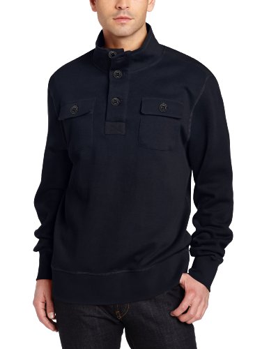 Marc New York Men's Button Mock Neck Sweater