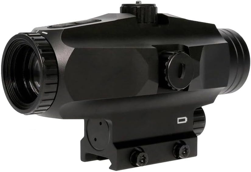 3X32mm Prism Scope with Auto-Off，6-MOA Dot & Circle Etched Reticle Illuminated，3X Magnifier Red Dot Holographic Reflex Optic Sight，Adjustable Diopter Eyepiece，Fits for Standard 20mm Pic Rail Mounting