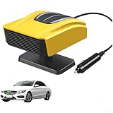 Honseadek Calentador portátil de coche con ionizador de 12 V y 24 V, desempañador de calentamiento rápido para parabrisas de coche, dispositivo de calefacción purificador de aire de doble voltaje