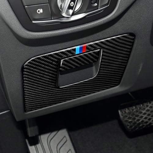 Image of Car Glove Box Trim Storage Box Decal Carbon Fiber Sticker fits for BMW X3 G01 X4 G02 2018 2019 2020 2021 2022 2023 2024 Accessories