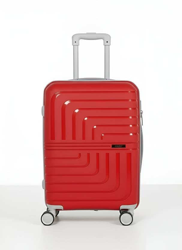 Image of Pro 8 Wheels Set of 2 (Cabin + Medium) Trolley Bags, Hard Case Polypropylene, 360º Wheeling Luggage for Men & Women, Suitcase for Travel, Trolley Bags for Travel (Red)