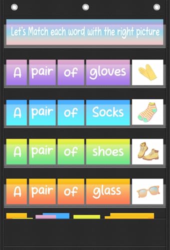 Jercecy STANDARD POCKET CHART FOR CLASSROOM Black Standard Pocket Charts For Classroom cover