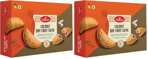 Image of Haldiram's Coconut Dry Fruit Gujia 400g | Gujiya Sweets | Indian Mithai Festive Sweet Gift Box | Mithai for All Occasion- Holi Special (Pack of 2)