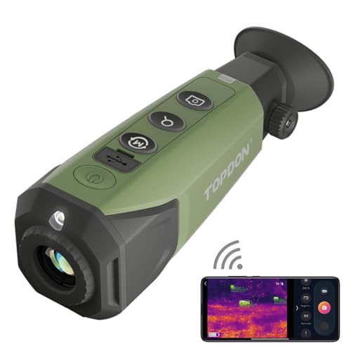 TOPDON TS004 Thermal Imaging Monocular, 320 x 240 TISR 256 x 192 IR Resolution, Supported Wireless Connection, 13mm, 50Hz Thermal Night Vision, 11h Battery Life, 32G RAM, IP67 Monocular for Hunting