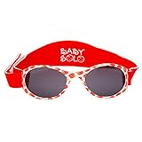 Baby Solo Original Baby Sunglasses Safe, Soft, & Adorable Durable Case Included (0-36 Months, Strawberry Patch Frame w/Solid Black Lens)