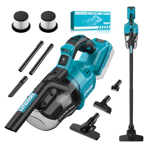 Cordless Vacuum Cleaner Compatible with 𝗠𝗔-𝗞𝗜𝗧𝗔 Battery, 20000Pa High Power Handheld Vacuum with HEPA Filter, 5 in 1 Portable Electric Vacuum With LED Light for Carpets, Floors&Cars (No Battery)