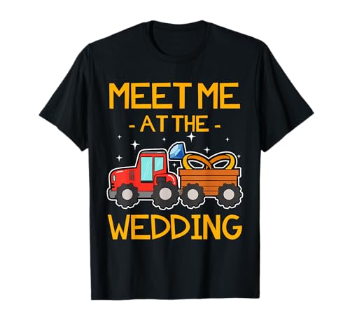 Anillo de boda portador tractor novia novio idea de regalo Camiseta