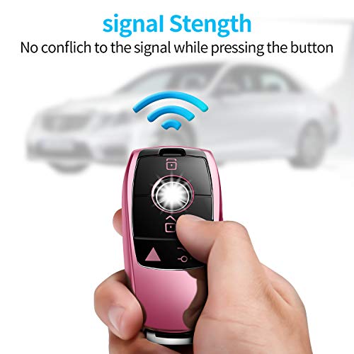 Image of Tukellen for Mercedes Benz Key fob Cover,Special Soft TPU Key Case Protector Compatible with Mercedes Benz 2017-2021 E-Class 2018-2021 S-Class 2019-2021 A-Class C-Class G-Class-Pink