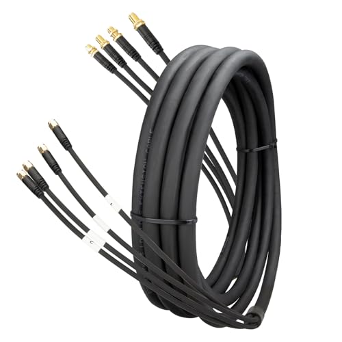 Image of Upgraded Quad 200 SMA Extension Cable 20FT SMA Male to SMA Female Coaxial Cable Ultra Low Loss for 5G /4G Routers & Gateways (T-Mobile, Verizon, AT&T) SMA 4-in-1