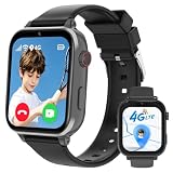 Smartwatch per Bambini, Orologio GPS Bambini, Chat Video Vocale, Nero