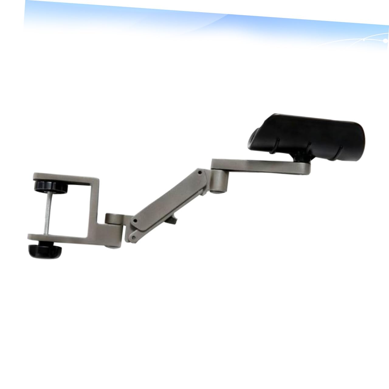 Uonlytech Tappetino Mouse Ergonomico Poggiapolso Supporto Braccio Computer Staffa Metallo Regolabile Supporto Polso Tappetino Mouse Grigio