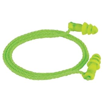 Moldex 507-6455 Jetz Reusable Earplugs, Corded, Bright Green, One Size Pack of 50