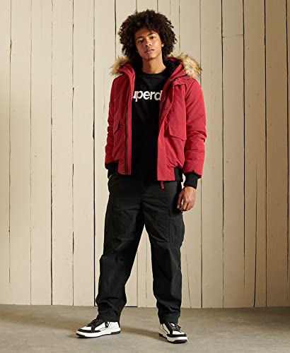 Superdry Mens Everest Bomber Jacket Hike Red Size L3
