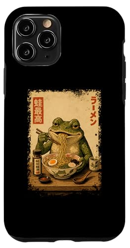 Frog Eating Ramen Japanese Poster Toad �X�}�z�P�[�X iPhone 11 Pro �p
