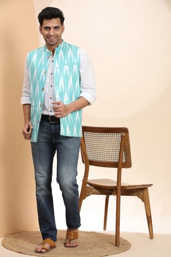 Image of SKAVIJ Men's Casual Nehru Jacket Business Vests Lightweight Waistcoat Slim Fit Suit Vest