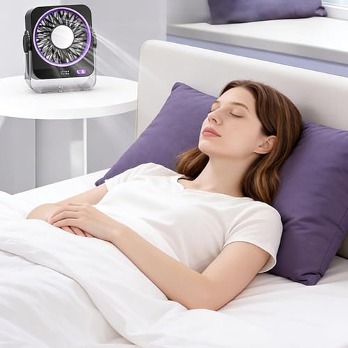 Ventilateur de table USB rechargeable avec 5 réglages de vent - 3